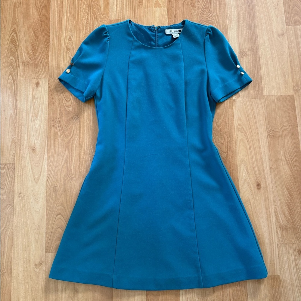 Forever 21 Teal Work Career Dress size small